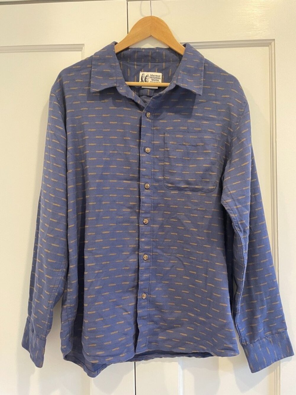 Men’s Marmot Mountain Works Button Down Shirt, Long Sleeve, Casual, Like New